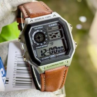 Casio Illuminator Leather AE-1200WHD (SL-LBRO)